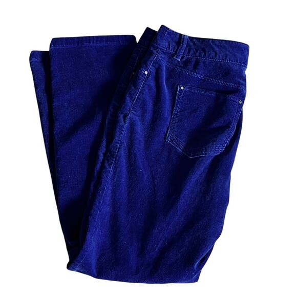 Chicos Corduroy Pants 1.5 Purple Fine Wale Stretch Mid Rise Straight 10 x 28 - Picture 1 of 5